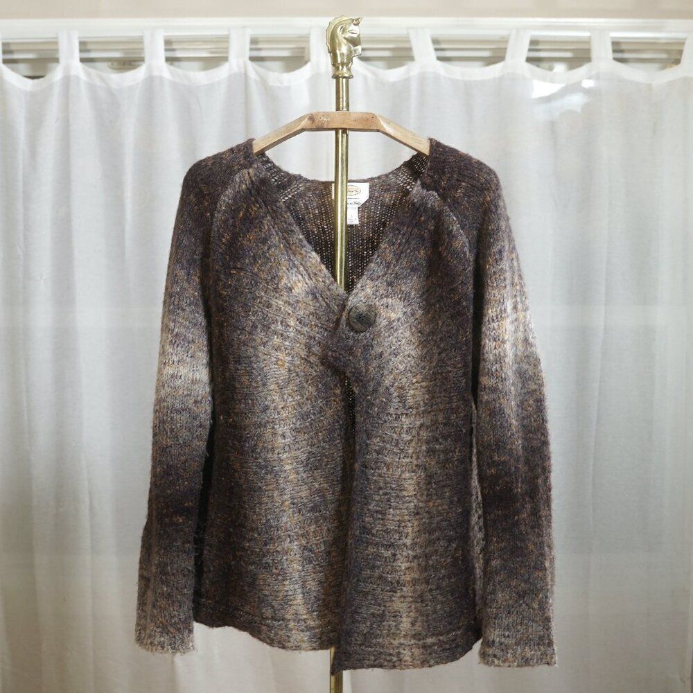 Vintage 90s Talbots Knit Wool Mohair Blend Cardigan Sweater